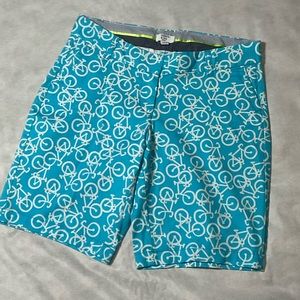 Crown and ivy bicycle‎ print blue shorts size 4P